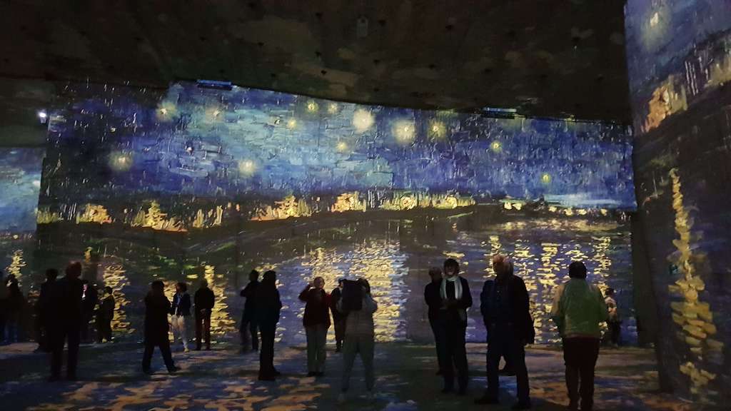 Interior of the carrières des Lumières at the Baux, during the Van Gogh exhibit.